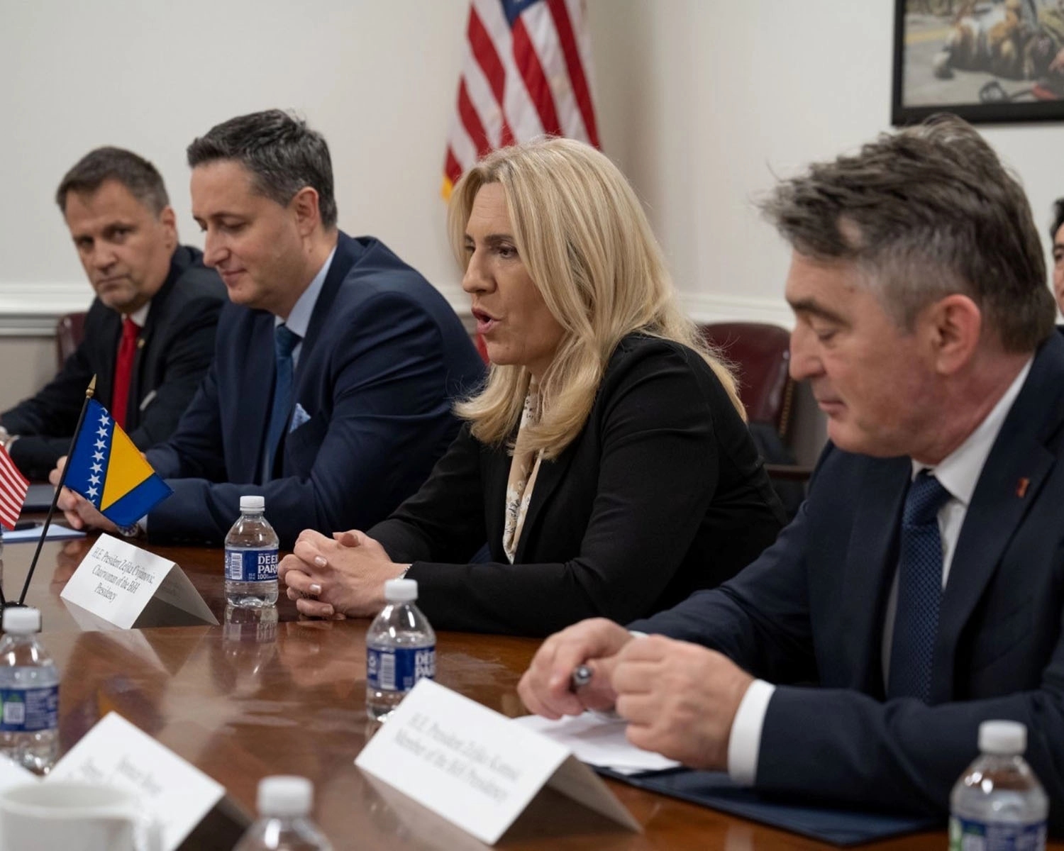 Članovi Predsjedništva BiH sa američkim državnim sekretarima