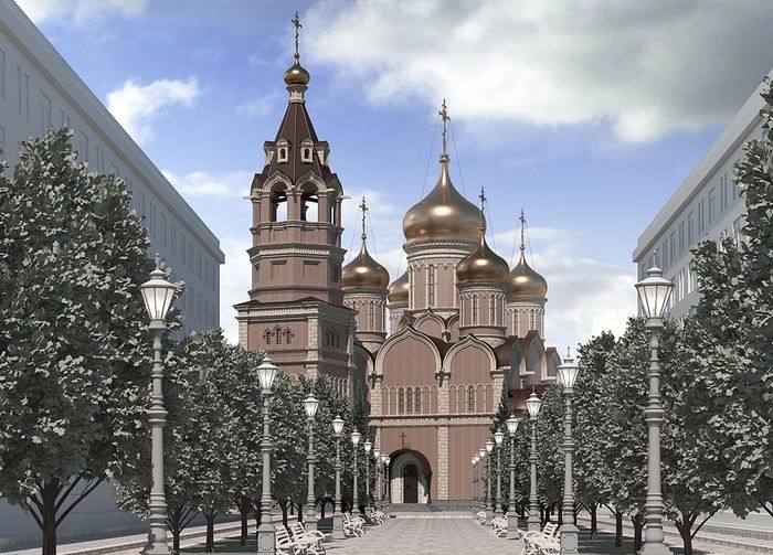 Dodik, Kalabuhov i episkop Јefrem obilaze gradilište srpsko-ruskog hrama