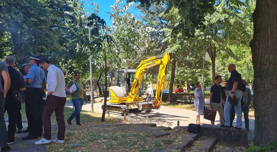 Privremeni gradilišni priključak kod bivšeg kina “Kozara“