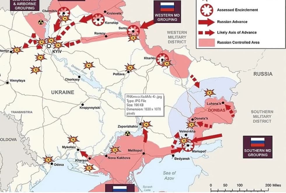 Britanci objavili novu mapu ruskih napada na Ukrajinu
