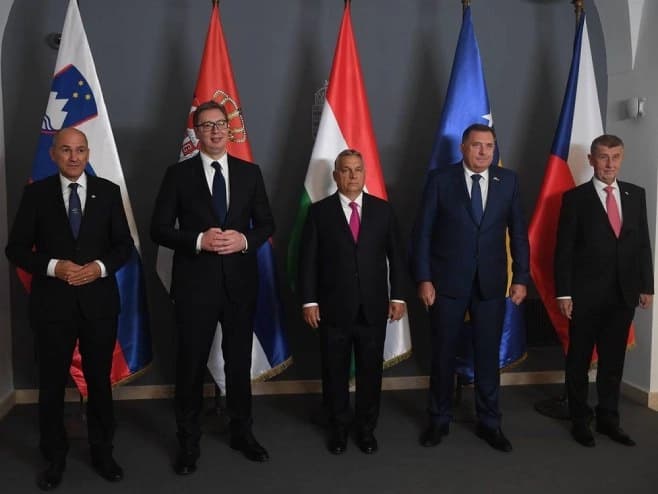 Dodik i Vučić na večeri koju je organizovao Orban