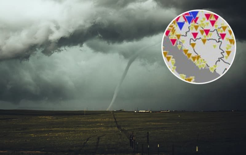 Nevrijeme na Balkanu: BiH prijeti tornado
