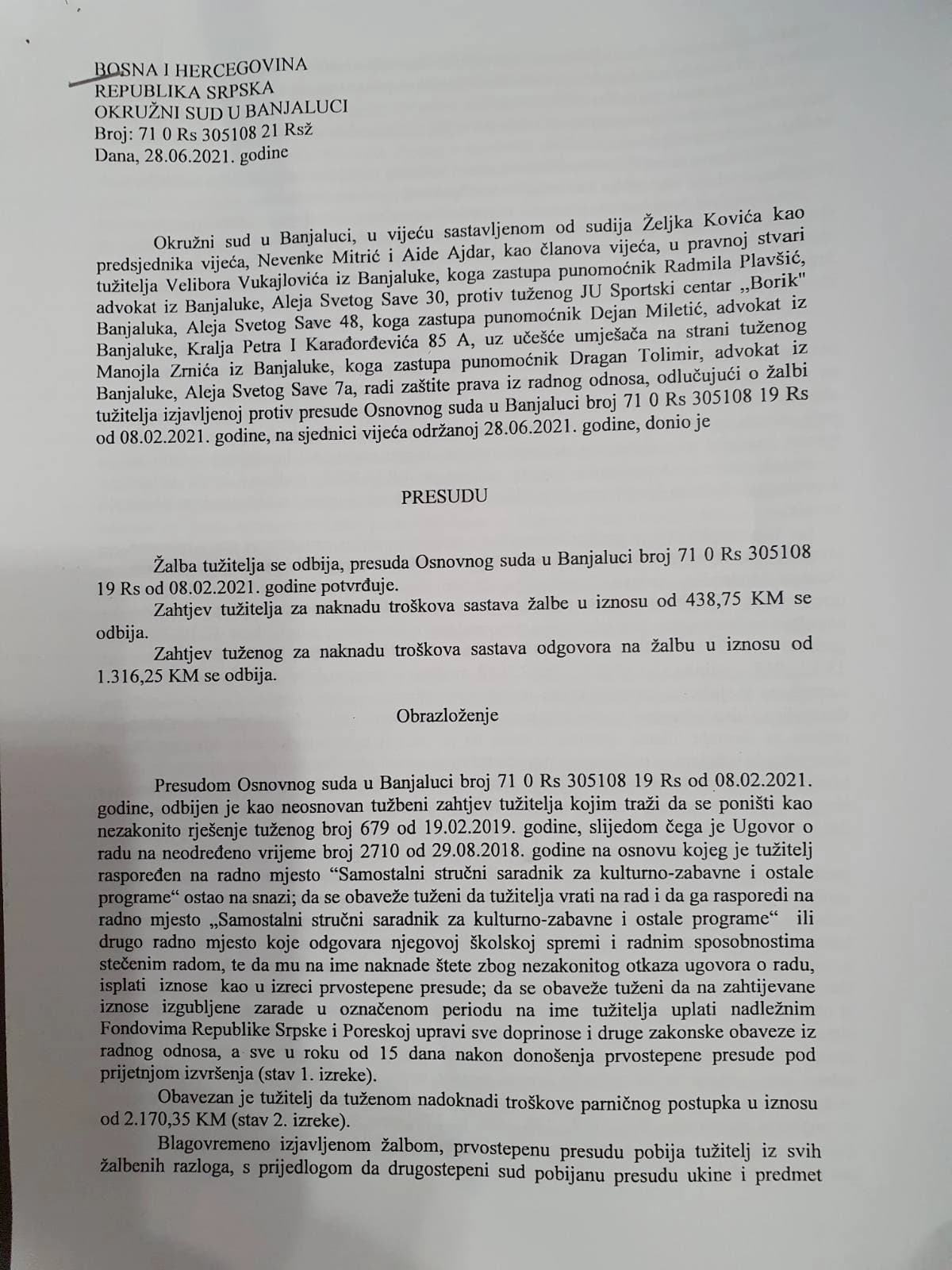 Stanić pozvao Stanivukovića da smijeni direktora “Akvane”