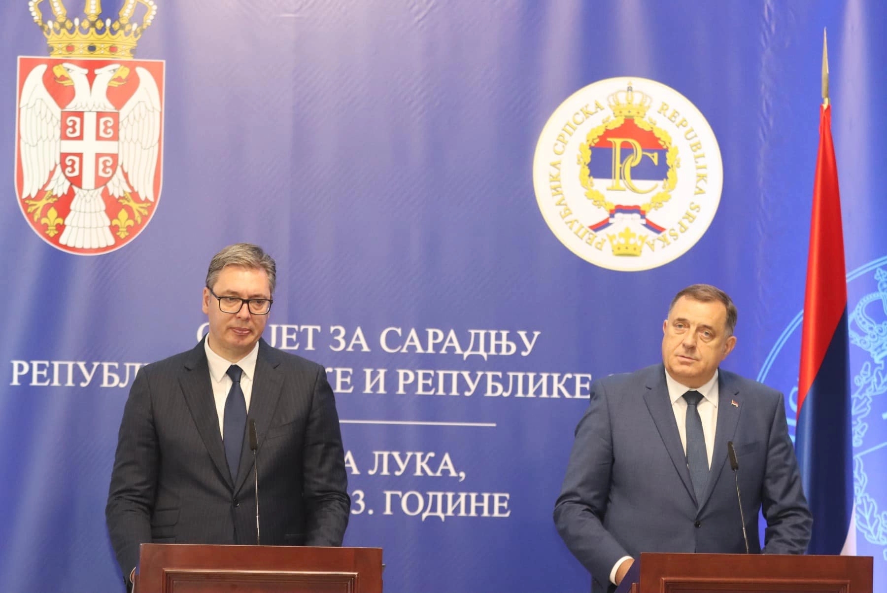 Dodik: Ponosan na Vučića – nije dozvolio da ga pritisci skrenu s puta očuvanja srpskih interesa