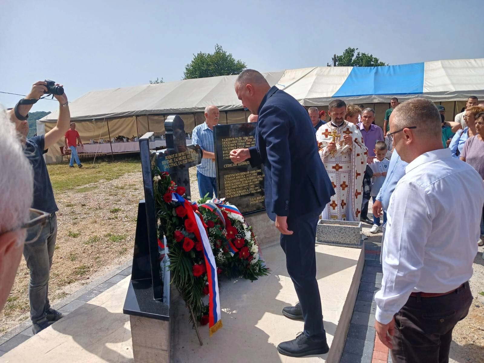 Siniša Vidović prisustvovao obilježavanju slave hrama i otkrivanju spomen-obilježja