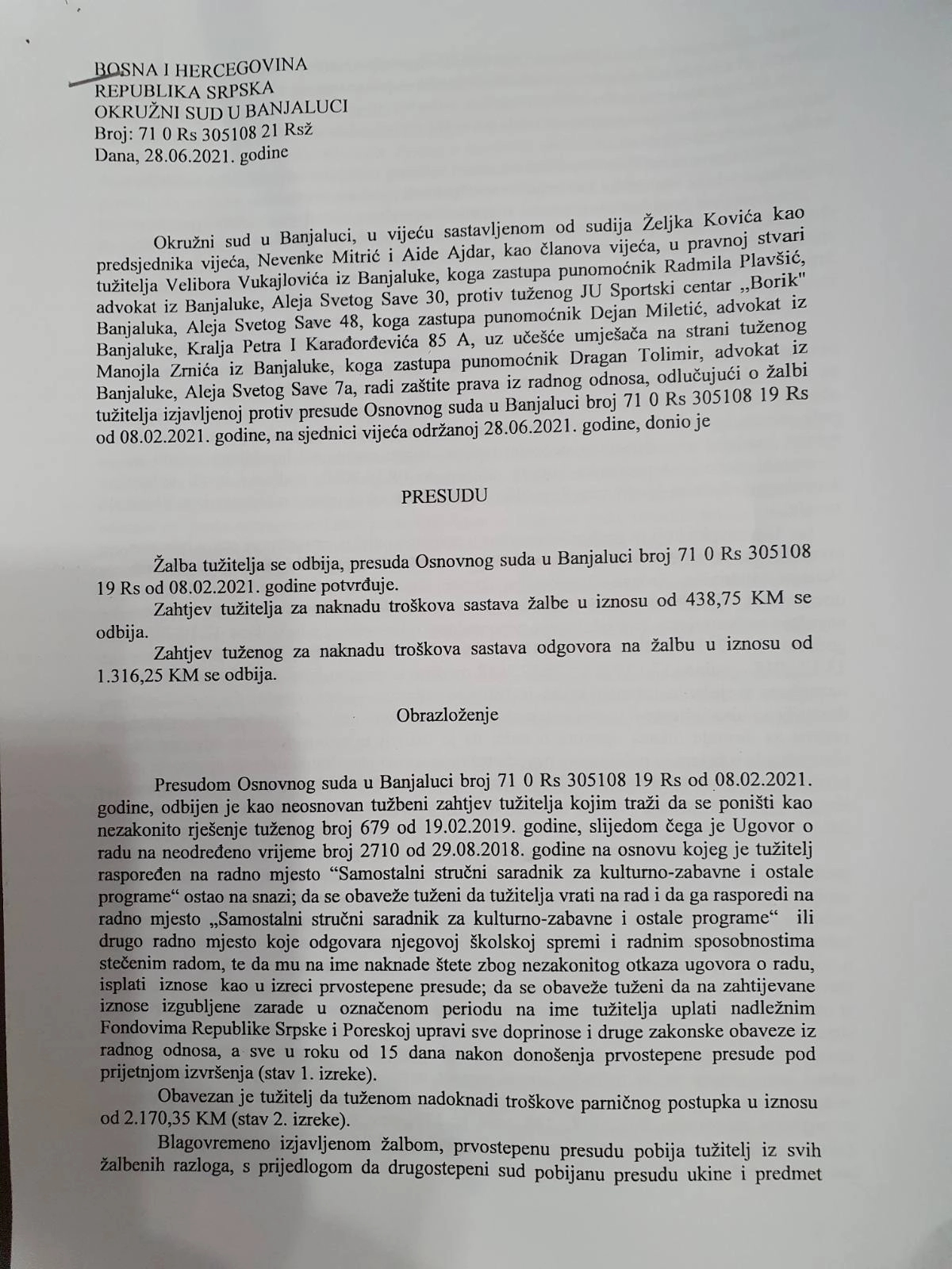 Stanić pozvao Stanivukovića da smijeni direktora “Akvane”